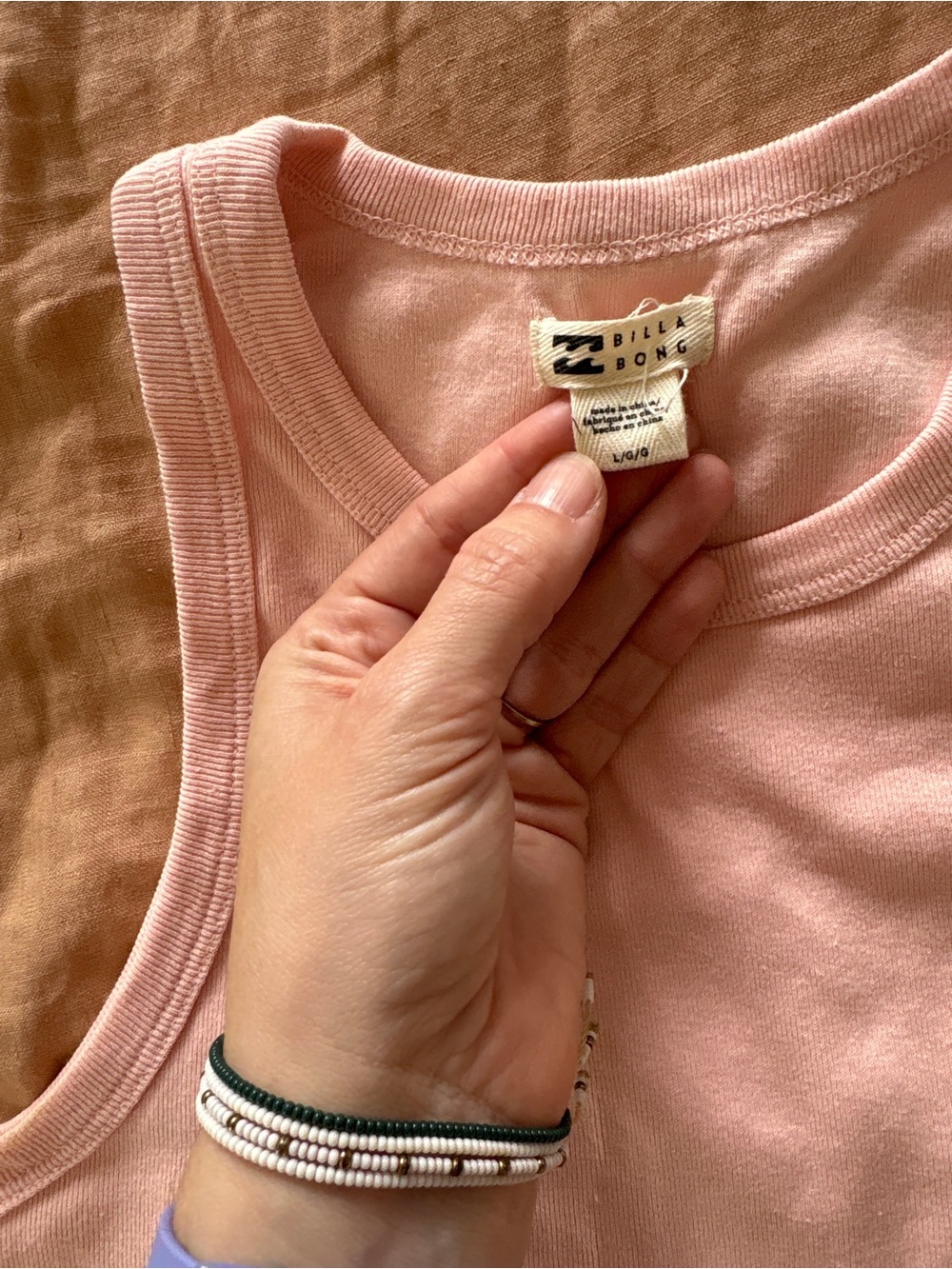 Billabong Soft Blush Ribbed Tank